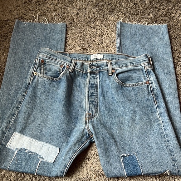 Cloth And Steel Patchwork Cut Off Jeans - Picture 1 of 6